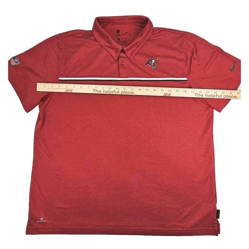 Nike Tampa Bay Buccaneers Dri-Fit On Field Color Dry Polo Shirt Red Men's XL